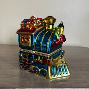 MR. CHRISTMAS Animated TRAIN Porcelain Music Box God Rest Ye Merry Gentleman